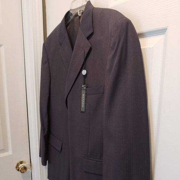 Mazzoni Men's Modern Stripes 2 button Blazer - Picture 2 of 10